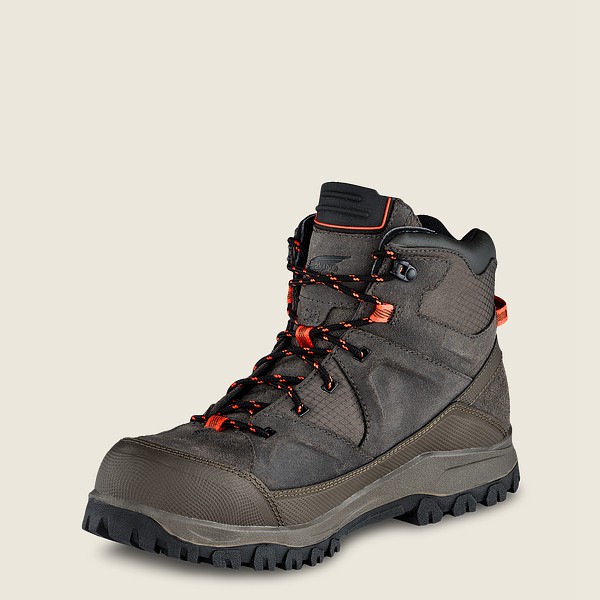 Red Wing Hiking Boots Trbo - 5-inch Waterproof Safety Toe - Grey Brown - Mens CMT375981